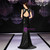 Black Mermaid Sequins Backless Mother Of The Bride Dress With Crystal
