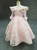 Pink Tulle Appliques Long Sleeve Luxury Flower Girl Dress With Beading