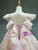 Pink Tulle Appliques Long Sleeve Luxury Flower Girl Dress With Beading
