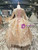 Champagne Gold Sequins Long Sleeve Appliques Flower Girl Dress