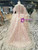 Pink Ball Gown Tulle Sequins Long Sleeve Luxury Flower Girl Dress With Beading