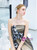 In Stock:Ship in 48 Hours Black Tulle Strapless Flower Prom Dress