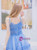 In Stock:Ship in 48 Hours Blue Tulle Spaghetti Straps Prom Dresses
