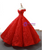 Red Ball Gown Tulle Lace Appliques Off the Shoulder Prom Dress