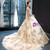 Light Champagne Tulle Sequins Appliques Long Sleeve Backless Prom Dress