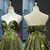Green Off the Shoulder Velvet Embroidery Appliques Prom Dress