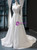 A-Line White Tulle Backless Sexy See Through Wedding Dress With Beading