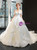 White Tulle Sequins Sweetheart Pleats Wedding Dress With Train