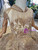 Champagne Gold Tulle Appliques High Neck Cap Sleeve Luxury Flower Girl Dress