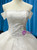 White Ball Gown Tulle Embroidery Off the Shoulder Wedding Dress