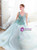 In Stock:Ship in 48 Hours Light Blue Tulle Appliques Prom Dress