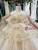 Champagne Tulle Sequins Ball Gown Flower Girl Dress With Shawl