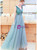 In Stock:Ship in 48 Hours Green Tulle V-neck Pleats Prom Dress