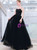 In Stock:Ship in 48 Hours Black Tulle Spaghetti Straps Floor Length Prom Dress