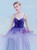 In Stock:Ship in 48 Hours Blue Purple Tulle Pleats Prom Dress