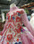 Pink Ball Gown Sequins High Neck Long Sleeve Embroidery Crystal Flower Girl Dress