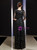 A-Line Black Sequins Short Sleeve Mother Of The Bride Dress With Sash