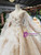 Champagne Tulle Sequins Appliques Luxury Wedding Dress With Shawl