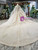 Champagne Tulle Sequins Appliques Luxury Wedding Dress With Shawl