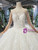 Ivory White Tulle Lace Sequins Long Sleeve Luxury Wedding Dress With Shawl