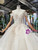 Light Champagne Tulle Appqliues Off the Shoulder Luxury Wedding Dress
