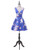Brilliant Blue Print Homecoming Dress With Plunge V Neckline