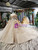 Champagne Tulle Sequins Off the Shoulder Appliques Luxury Wedding Dress