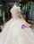 Light Champagne Ball Gown Sequins Beading Appliques Haute Couture Wedding Dress