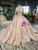 Pink Satin Tulle Off the Shoulder Hand Appliques Beading Luxury Wedding Dress