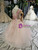 Princess Pink Ball Gown Tulle Sequins Appliques Backless Flower Girl Dress