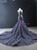 Gray Mermaid Tulle Sequins Spaghetti Straps Beading Prom Dress With Train