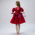 Burgundy Tulle Puff Sleeve Short Flower Girl Dress