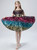 Colorful Sequins Cap Sleeve Flower Girl Dress