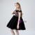 Black Tulle Tiers Short Flower Girl Dress