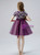 Purple Tulle Short Sleeve Flower Girl Dress
