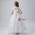 White Tulle Cap Sleeve Appliques Flower Girl Dress