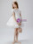 White Cap Sleeve Flower Girl Dress With Bow