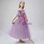 Purple Tulle Off the Shoulder Short Sleeve Flower Girl Dress