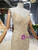 Champagne Mermaid Sequins Spaghetti Straps Luxury Wedding Dress With Shawl