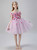 Pink Tulle Off the Sholuder Short Flower Girl Dress