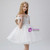 White Tulle Off the Shoulder Short Flower Girl Dress