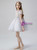 Purple Tulle Cap Sleeve Appliques Short Flower Girl Dress