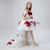 White Tulle Hi Lo Flower Girl Dress With Bow
