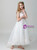 White Tulle Embroidery Appliques Flower Girl Dress