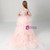 Pink Hi Lo Tulle Off the Shoulder Flower Girl Dress