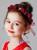 Girls Headdress Princess Hair Girl Red Flower Wreath