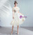 In Stock:Ship in 48 Hours Champagne V-neck Tulle Appliques Homecoming Dress