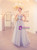 In Stock:Ship in 48 Hours Gray Blue Tulle V-neck Beading Prom Dress