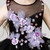 Black Hi Lo Appliques Flower Girl Dress