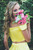 A-Line Yellow Satin Off the Sholuder Two Piece Homecoming Dress